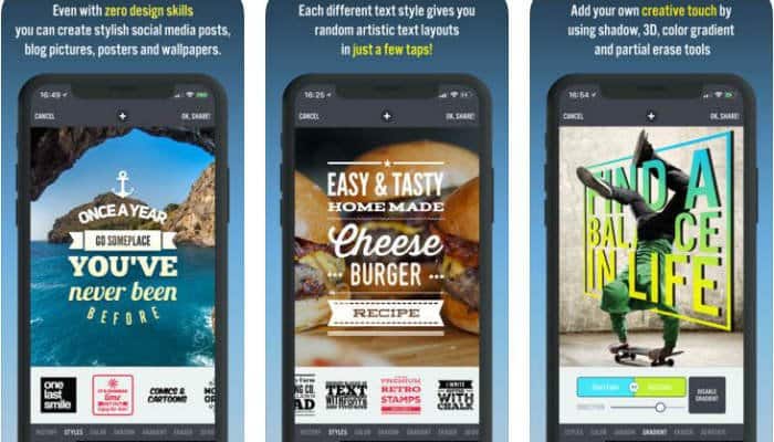 صورة لـ أفضل تطبيقات الهاتف لإضافة نص إلى صورك بسهولة | text-app-typorama-DzTechs