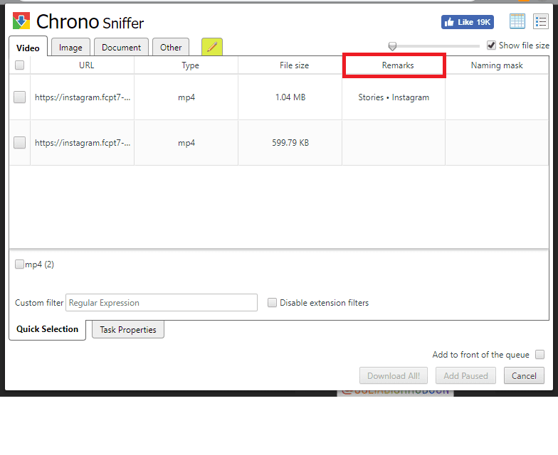 صورة لـ كيف يمكنك تحميل قصص Instagram من جهاز الكمبيوتر | Chrono-Sniffer-Instagram-Stories-DzTechs
