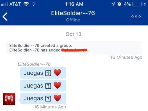 صورة لـ هجوم الرسالة الضارة على Playstation الذي تسبب في حلقات التمهيد | Message-Attack-Example-DzTechs