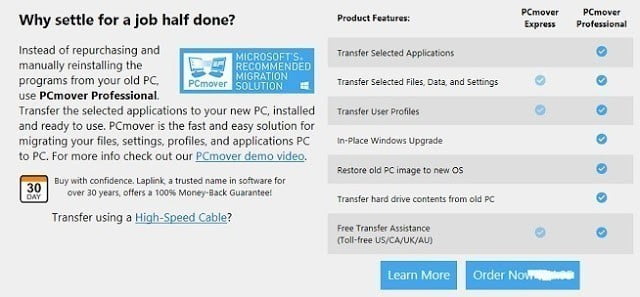 صورة لـ كيفية نقل البرامج من جهاز كمبيوتر Windows قديم إلى آخر جديد | PCmover-Laplink-website-DzTechs