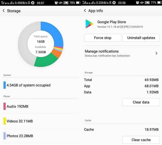 صورة لـ كيفية إصلاح خطأ في انتظار التحميل في تطبيق Google Play | Play-Store-Force-Stop-Clear-Cache-DzTechs