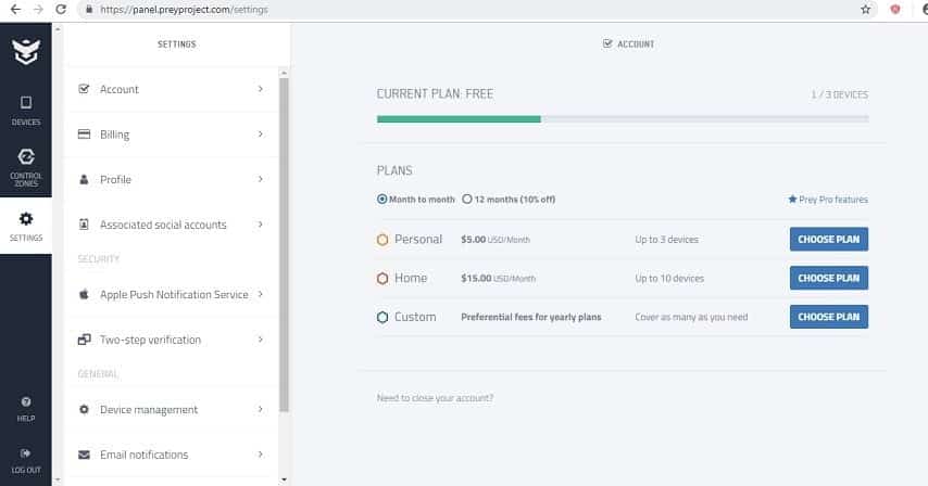 صورة لـ كيفية مسح بيانات الكمبيوتر المحمول الخاص بك عن بعد | Prey-1.8.1.-Dashboard-Account-Activation-DzTechs