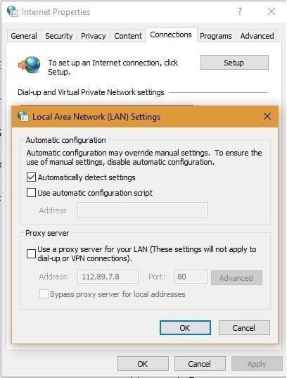 صورة لـ كيفية إصلاح خطأ رفض الخادم الوكيل الاتصال في Mozilla Firefox Quantum | Remove-Proxy-Server-LAN-DzTechs