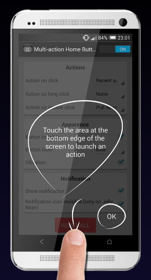 صورة لـ أفضل تطبيقات Android لاستبدال Home Button المكسور أو المعطل | ReplaceHomeButton-Multi-Action-Home-Button-DzTechs