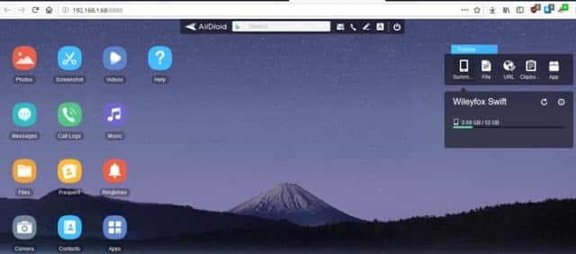 صورة لـ كيفية توصيل هاتف Android الخاص بك بـ Linux باستخدام Airdroid | airdroid-web-min-DzTechs