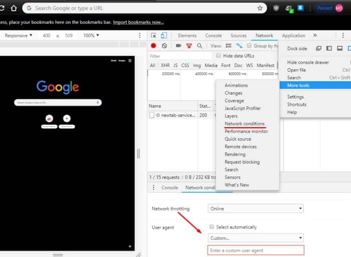 صورة لـ كيفية تغيير وكيل المستخدم في متصفح Chrome و Firefox و Edge | chrome-useragent-min-DzTechs