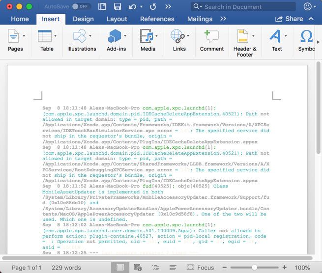 صورة لـ كيفية إضافة كود Terminal إلى Microsoft Word مع التلوين الصحيح | colored-terminal-code-word-insert-html-word-2-DzTechs