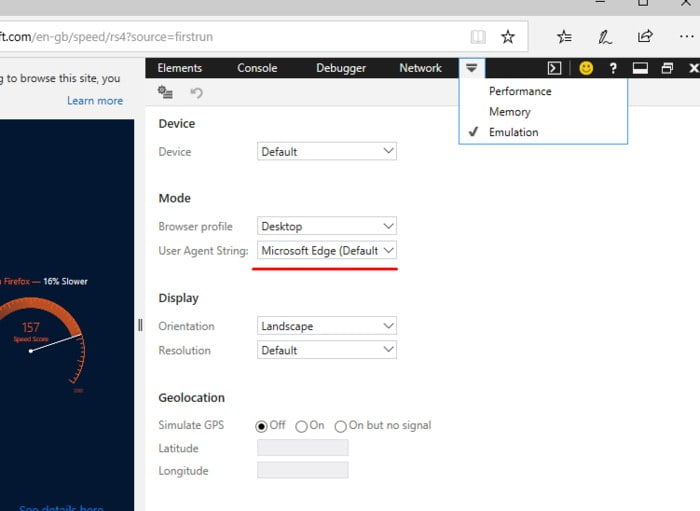 صورة لـ كيفية تغيير وكيل المستخدم في متصفح Chrome و Firefox و Edge | edge-useragent-min-DzTechs