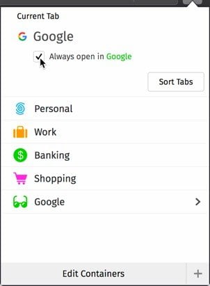 صورة لـ ما هي Firefox Containers وكيفية استخدامها لحماية خصوصيتك ؟ | firefox-containers-always-open-in-container-DzTechs