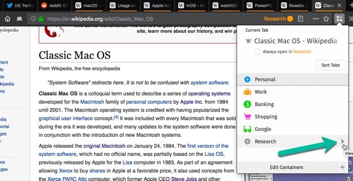 صورة لـ ما هي Firefox Containers وكيفية استخدامها لحماية خصوصيتك ؟ | firefox-containers-hide-tabs-in-container-DzTechs