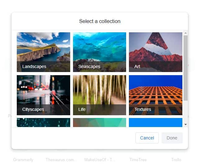 صورة لـ كيفية تخصيص صفحة علامة تبويب جديدة في متصفح Google Chrome | google-tab-page-background-collection-DzTechs