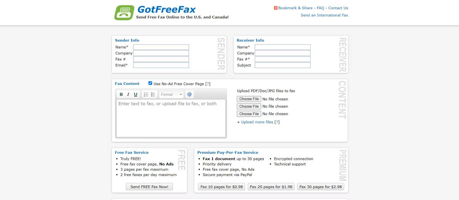 صورة لـ كيفية إرسال فاكس من الكمبيوتر الخاص بك مجانًا بكل سهولة وفعالية | gotfreefax-main-page