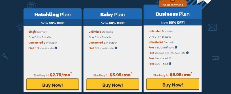 صورة لـ مراجعة HostGator: اختبارات الأداء والسرعة مع السعر | hostgator-plans-DzTechs