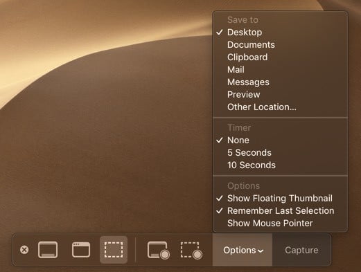 صورة لـ إتقان أدوات وخيارات Screenshots على MacOS Mojave الجديدة | mojave-screenshots-tools-macos-screenshots-bar-options-DzTechs