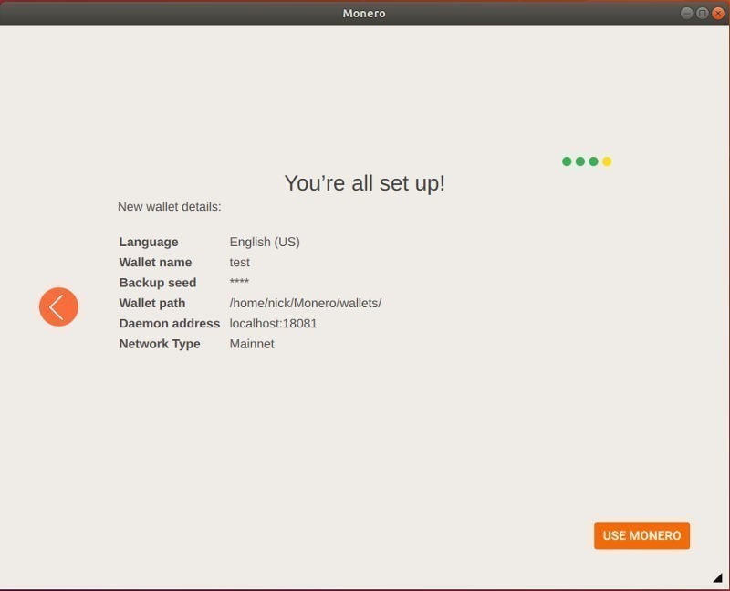 صورة لـ كيفية تعدين واستخدام العملة المشفرة Monero على نظام Linux | monero-wallet-complete-DzTechs