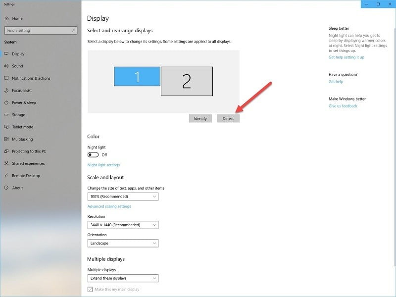 صورة لـ كيفية استخدام شاشات متعددة على جهاز Windows 10 | multiple-monitors-windows-10-settings-DzTechs