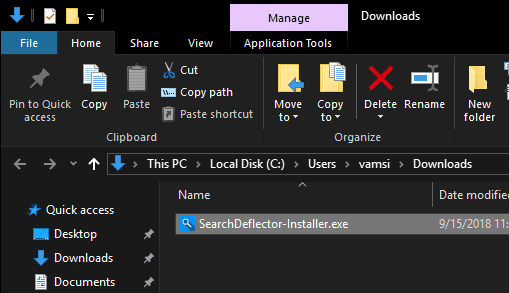 صورة لـ إجعل Google محرك البحث الافتراضي للبحث في قائمة ابدأ في Windows 10 | search-deflector-install-DzTechs