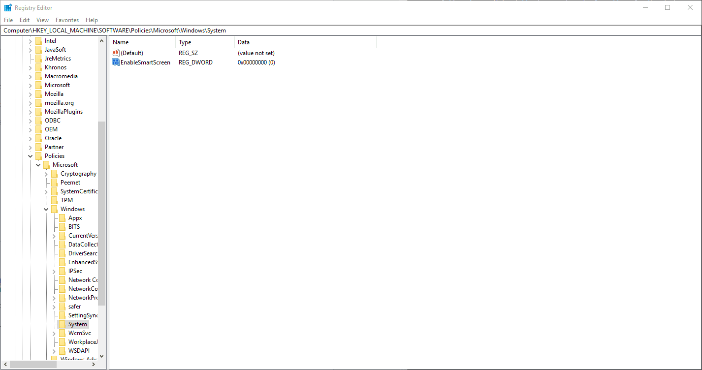 صورة لـ كيفية تعطيل عمل SmartScreen filter في نظام التشغيل Windows 10 | smartscreen-win10-create-value-1-DzTechs