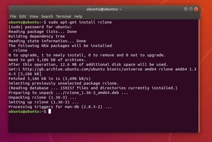 صورة لـ استخدام Rclone للمزامنة مع موفري وحدات تخزين متعددة في Linux لعملية النسخ الاحتياطي | terminal-min-DzTechs