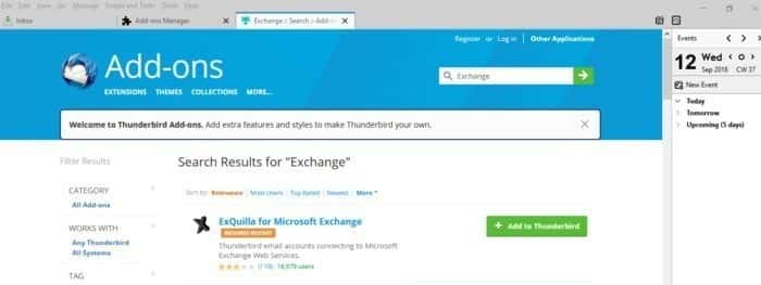 صورة لـ كيفية الوصول إلى Microsoft Exchange في نظام Linux | thunderbird-exchange-DzTechs