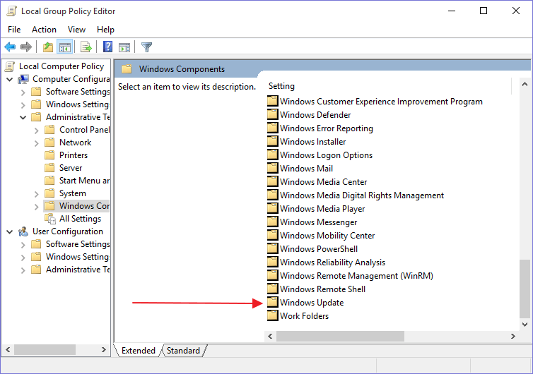 صورة لـ 3 طرق لإيقاف تحديثات Windows 10 الإجبارية | windows-10-group-policy-updates-DzTechs