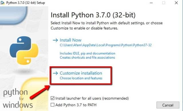 صورة لـ كيفية اعداد Python على ويندوز 10 بخطوات بسيطة | windows-python3-DzTechs