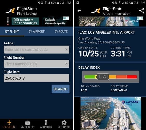 صورة لـ رصد الرحلات الجوية مع 5 من أفضل التطبيقات المجانية لنظام Android | Air-FlightStats-DzTechs