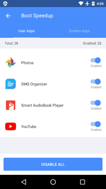 صورة لـ أفضل تطبيقات إدارة بدء التشغيل على نظام Android | Android-startup-manager-all-in-one-toolbox-DzTechs