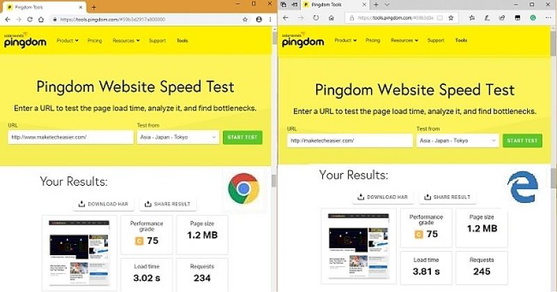 صورة لـ حرب المتصفحات: Google Chrome ضد Microsoft Edge | Chrome-versus-Edge-Website-Raw-Speed-Test-Comparison-DzTechs