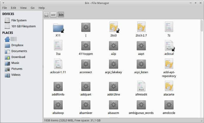 صورة لـ أفضل مدراء الملفات لنظام التشغيل Linux | Linux-file-managers-03-thunar-DzTechs