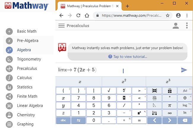 صورة لـ 5 من أفضل أدوات الويب الموصى بها لحل مشاكل الرياضيات الصعبة | Mathway-Precalculus-Problem-1-Solved1-DzTechs