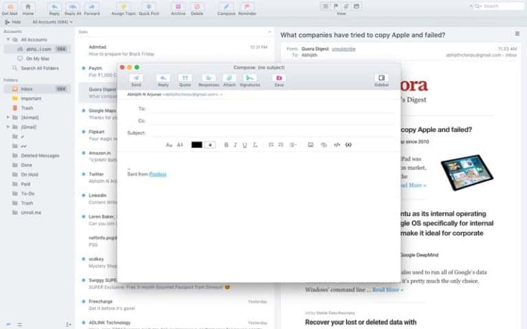 صورة لـ أفضل عملاء البريد الإلكتروني على الـ Mac (2023) | Postbox-2-DzTechs