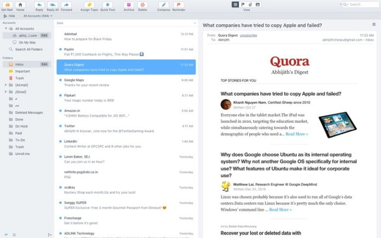 صورة لـ أفضل عملاء البريد الإلكتروني على الـ Mac (2023) | Postbox-DzTechs