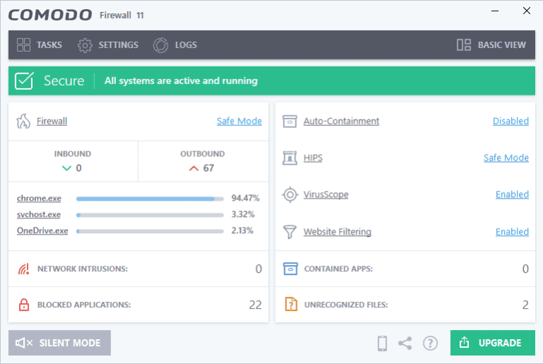 صورة لـ أفضل تطبيقات جدار الحماية لنظام التشغيل Windows 10 | Windows-10-firewall-comodo-firewall-DzTechs
