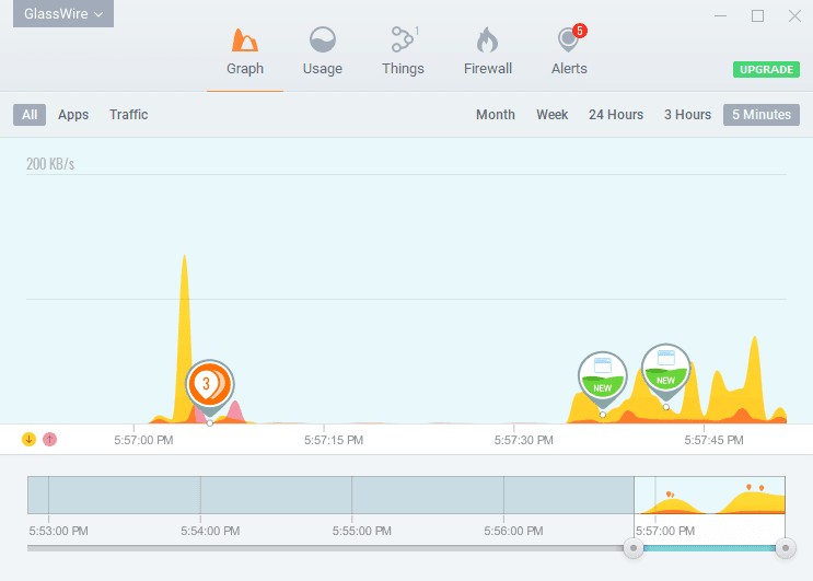 صورة لـ أفضل تطبيقات جدار الحماية لنظام التشغيل Windows 10 | Windows-10-firewall-glasswire-DzTechs