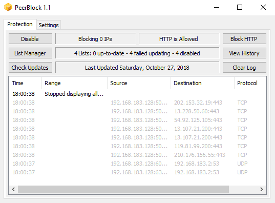صورة لـ أفضل تطبيقات جدار الحماية لنظام التشغيل Windows 10 | Windows-10-firewall-peerblock-DzTechs