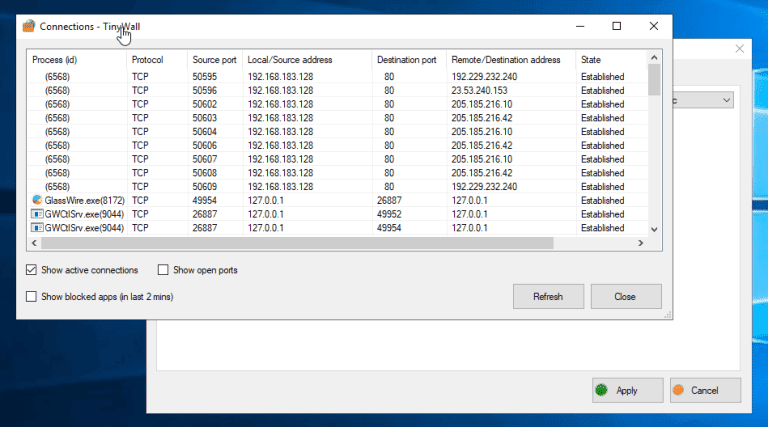 صورة لـ أفضل تطبيقات جدار الحماية لنظام التشغيل Windows 10 | Windows-10-firewall-tinywall-DzTechs