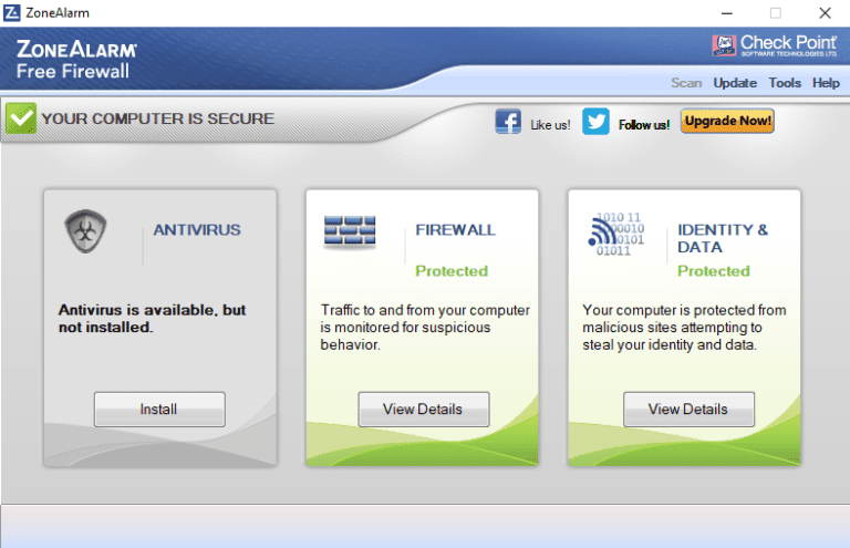صورة لـ أفضل تطبيقات جدار الحماية لنظام التشغيل Windows 10 | Windows-10-firewall-zone-alarm-DzTechs