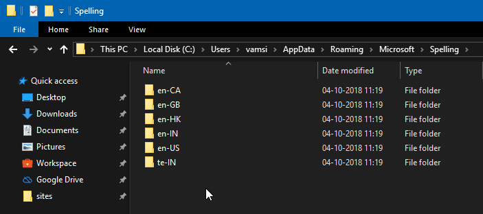 صورة لـ كيفية إضافة أو إزالة الكلمات من القاموس في نظام التشغيل Windows 10 | add-words-to-dictionary-wind10-dictionary-directory-DzTechs