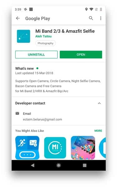 صورة لـ كيفية التحكم بكاميرا جهاز Android الخاص بك باستخدام Mi Band | amazfit-app-DzTechs