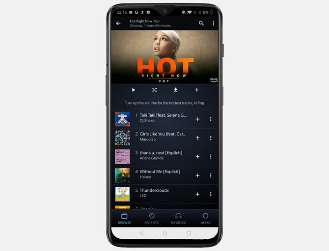 صورة لـ أفضل 9 تطبيقات لبث الموسيقى بشكل مجاني لهاتفك الذكي Android و iOS | amazon-music-DzTechs