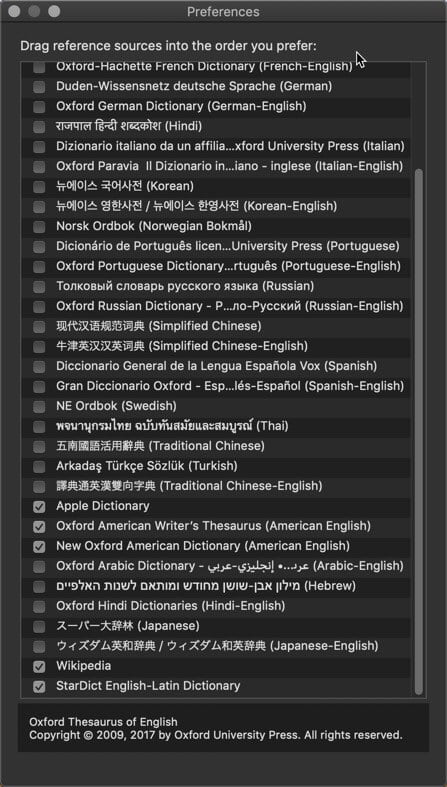 صورة لـ تخصيص تطبيق القاموس على نظام macOS | customize-dictionary-app-macos-dictionary-preferences-DzTechs