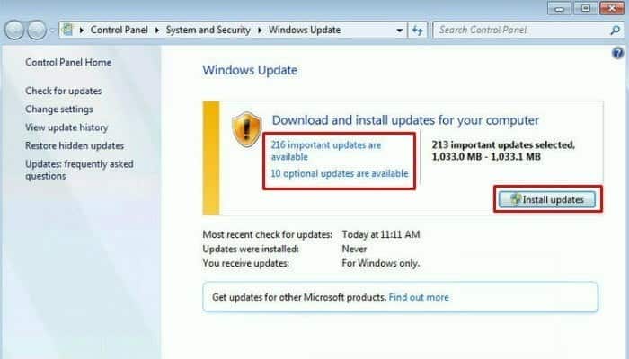 صورة لـ كيفية إصلاح خطأ ملف .dll مفقود في نظام Windows | dll-windows7-update-DzTechs