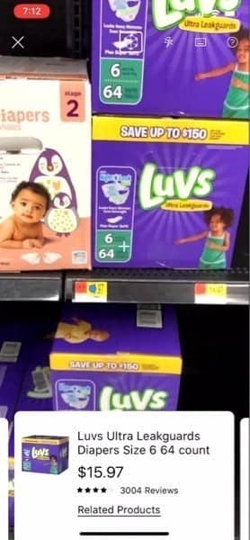 صورة لـ تطبيق Walmart على iOS يشمل الآن على ماسح AR للقيام بمقارنة المنتجات | news-walmart-product-comparisons-diapers-DzTechs