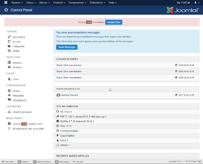 صورة لـ أفضل الأدوات لبناء مواقع الويب المفتوحة المصدر | open-source-website-builder-joomla-DzTechs