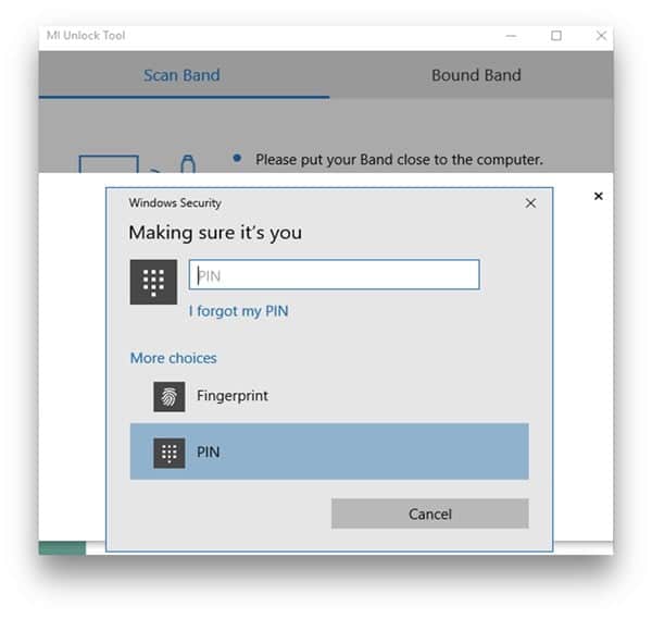 صورة لـ فتح قفل Windows باستخدام Mi Band 3/2 | pin-DzTechs