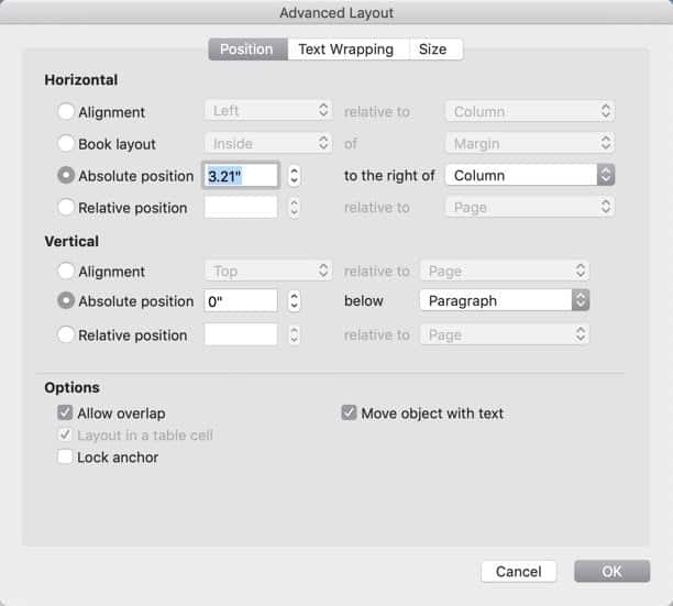 صورة لـ كيفية وضع الصور في Microsoft Word بالطريقة التي تريدها | place-images-in-word-properly-advanced-layout-pane02-DzTechs