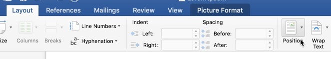 صورة لـ كيفية وضع الصور في Microsoft Word بالطريقة التي تريدها | place-images-in-word-properly-position-ribbon-button-DzTechs