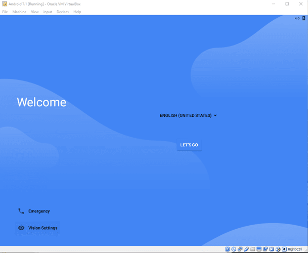 صورة لـ الدليل الكامل لتشغيل Android باستخدام VirtualBox | run-android-in-virtualbox-select-welcome-screen-DzTechs