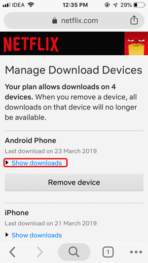 صورة لـ إصلاح خطأ Netflix: لقد قمت بالتحميل على العديد من الأجهزة | show-downloads-DzTechs